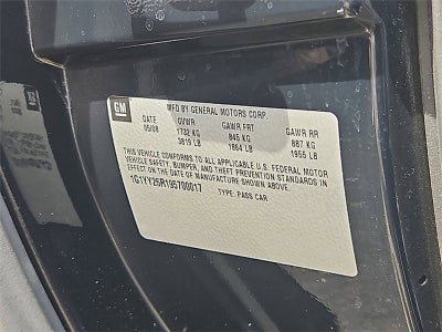 2009 Chevrolet Corvette ZR1 ZR1 w/3ZR