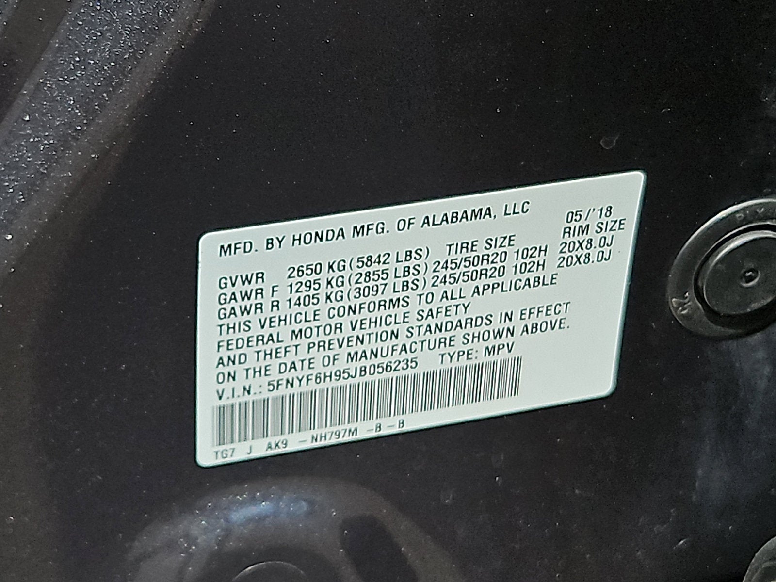 2018 Honda Pilot Touring