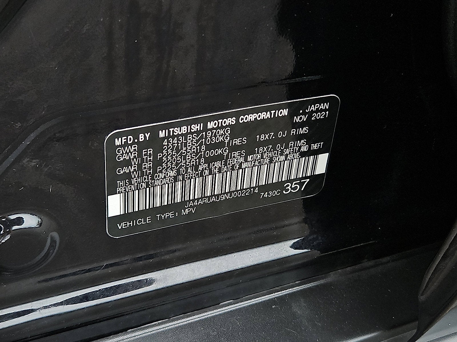 2022 Mitsubishi Outlander Sport ES