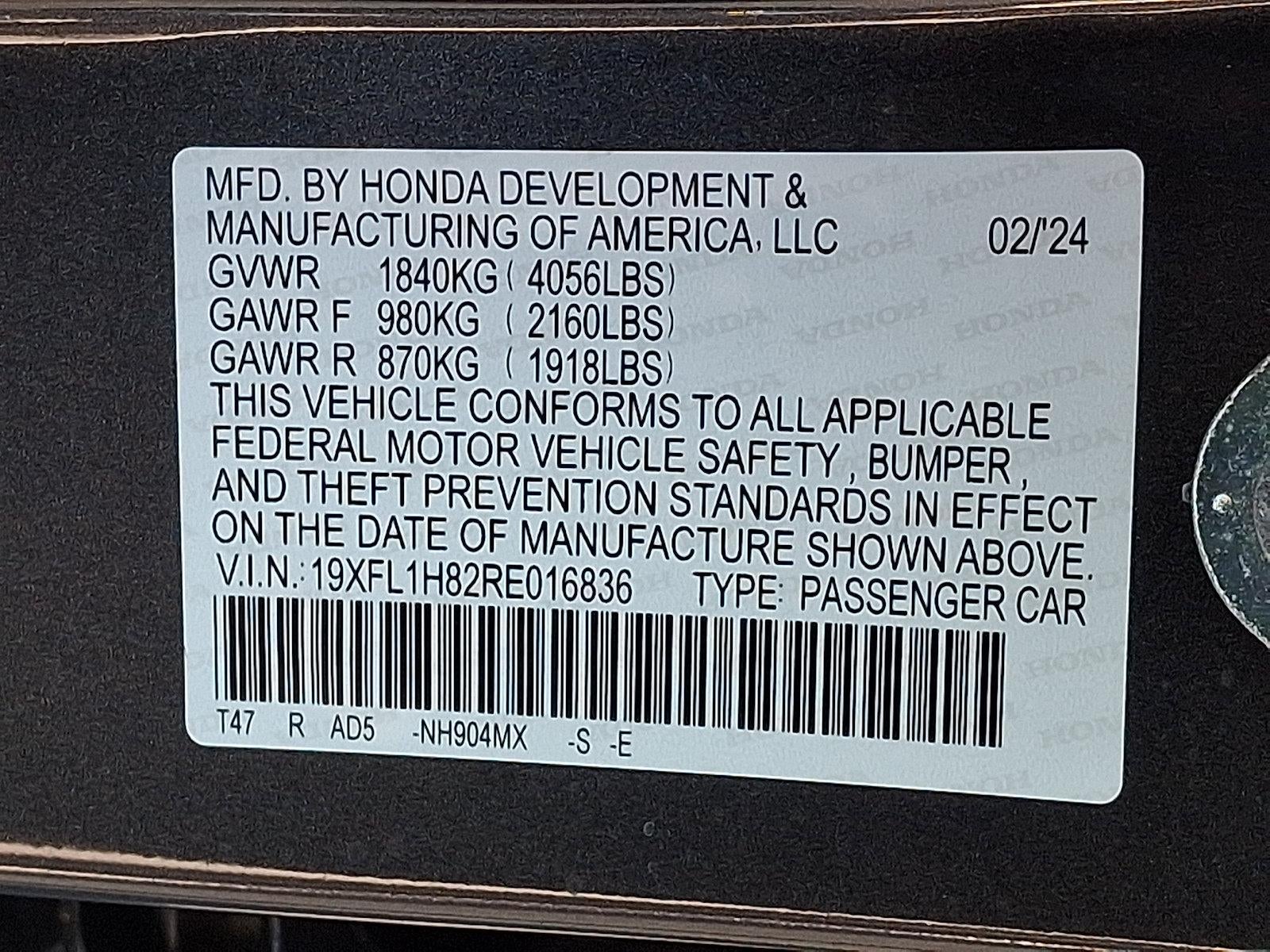 2024 Honda Civic Hatchback Sport Touring CVT
