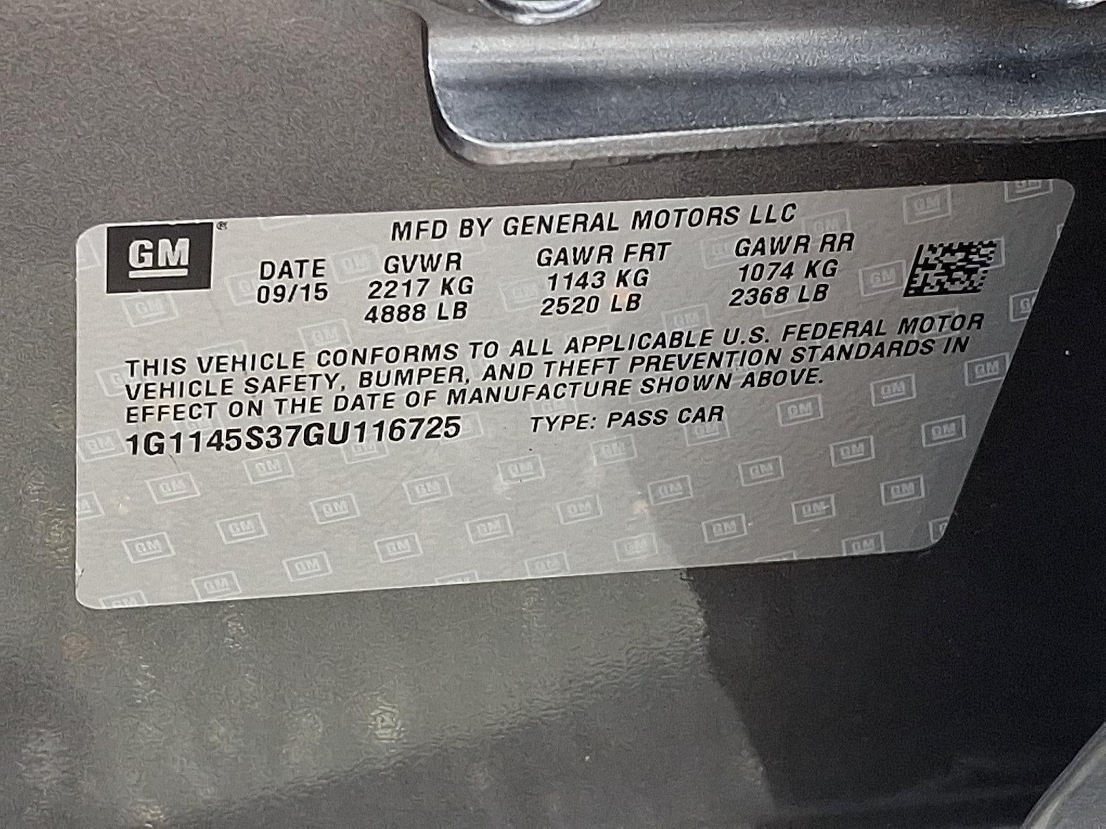 2016 Chevrolet Impala 2LTZ