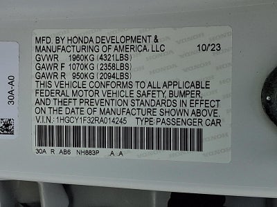2024 Honda Accord Sedan EX CVT