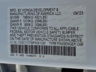 2023 Honda Accord Sedan EX CVT