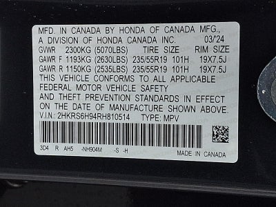 2024 Honda CR-V Hybrid Sport Touring AWD