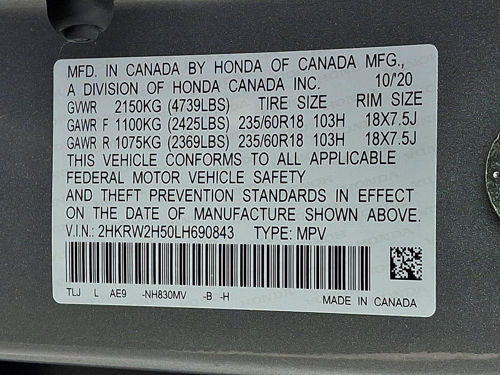 2020 Honda CR-V EX AWD