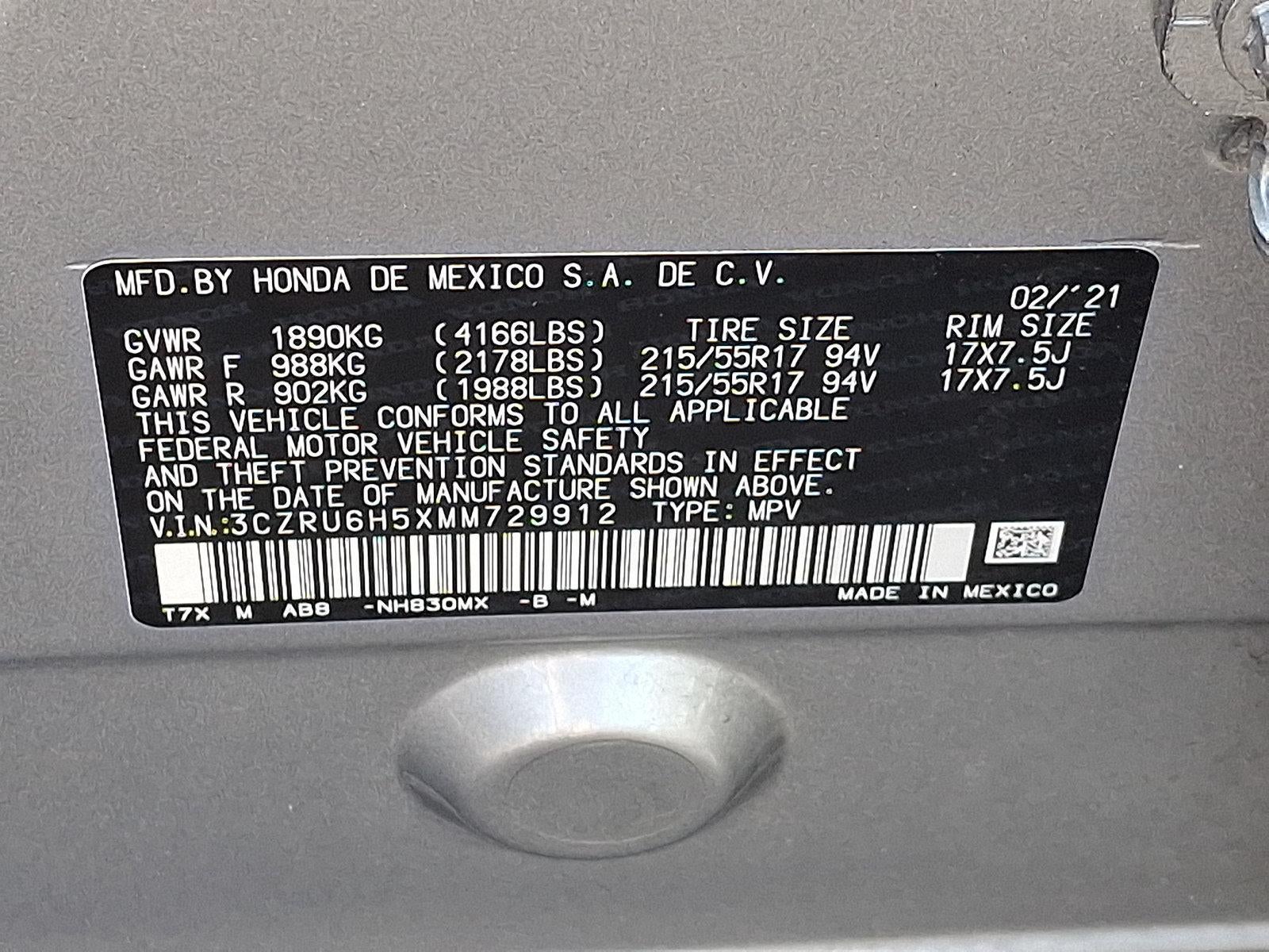 2021 Honda HR-V EX AWD CVT