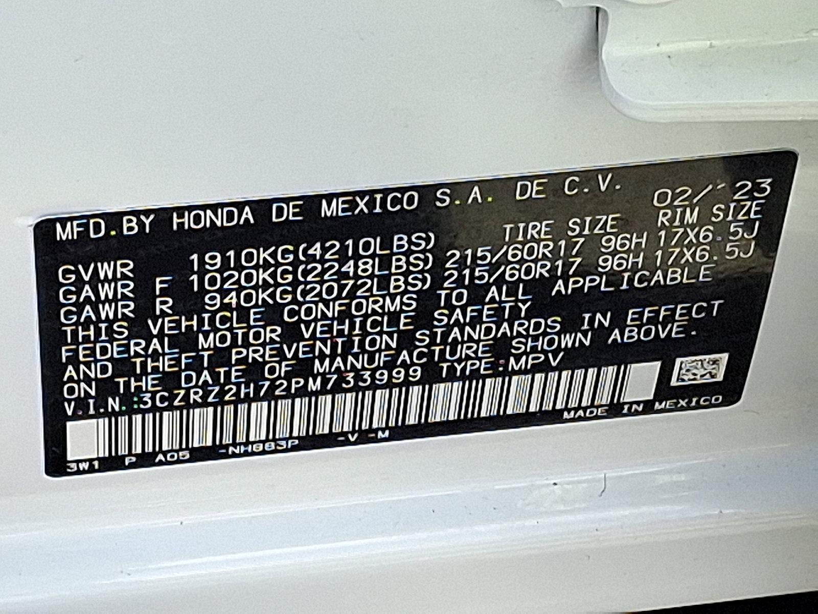 2023 Honda HR-V EX-L AWD CVT