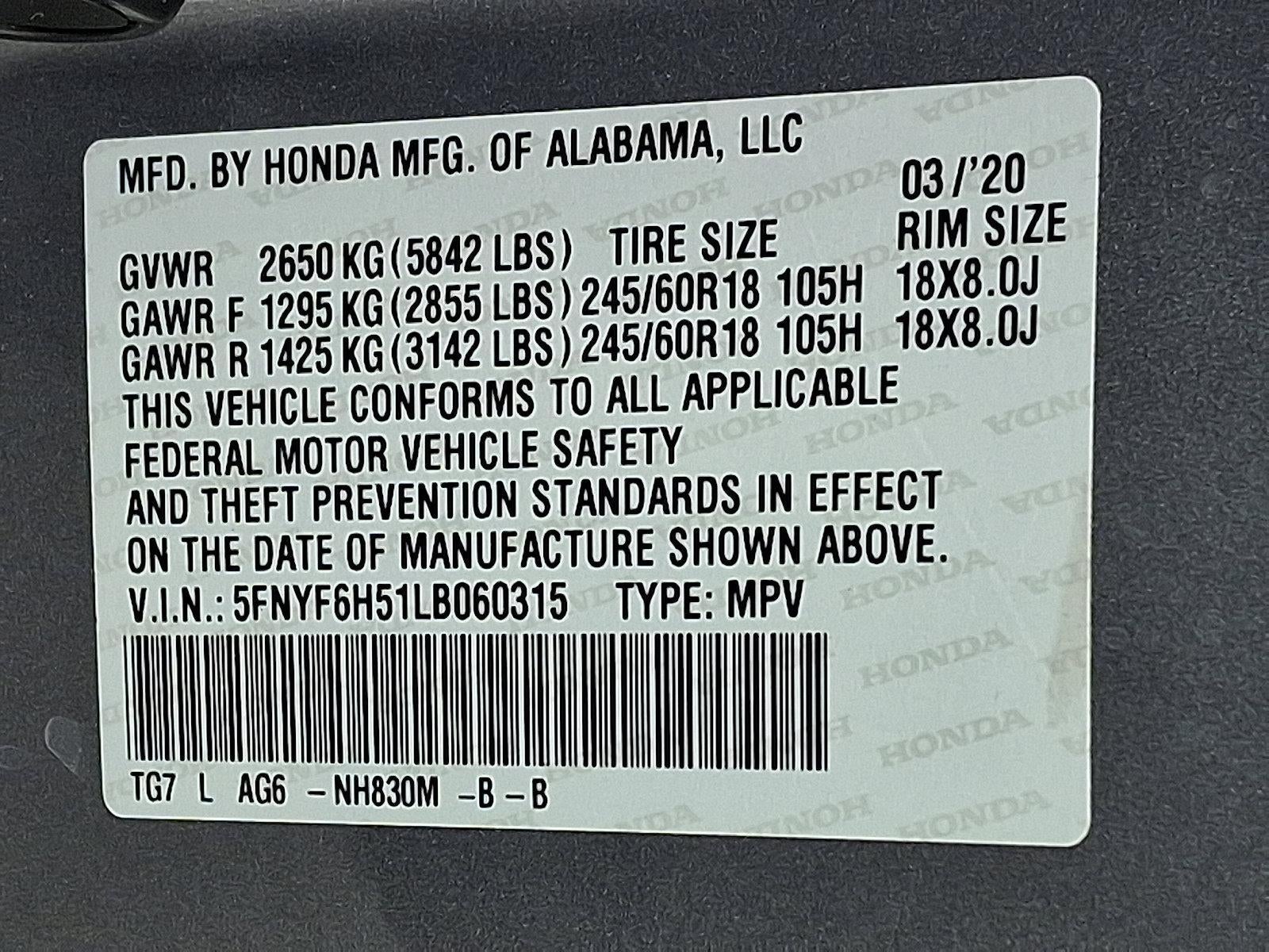 2020 Honda Pilot EX-L AWD