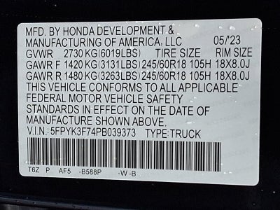 2023 Honda Ridgeline RTL-E AWD