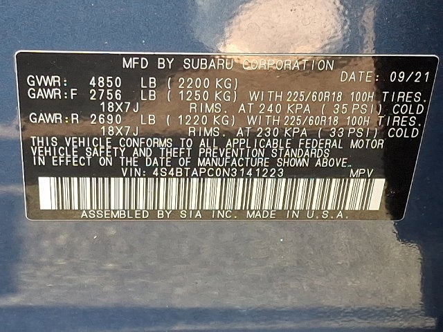 2022 Subaru Outback Touring