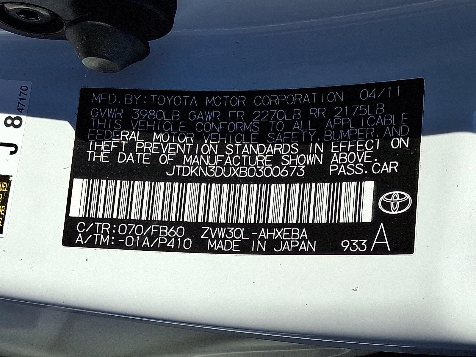 2011 Toyota Prius 5dr HB I (Natl)