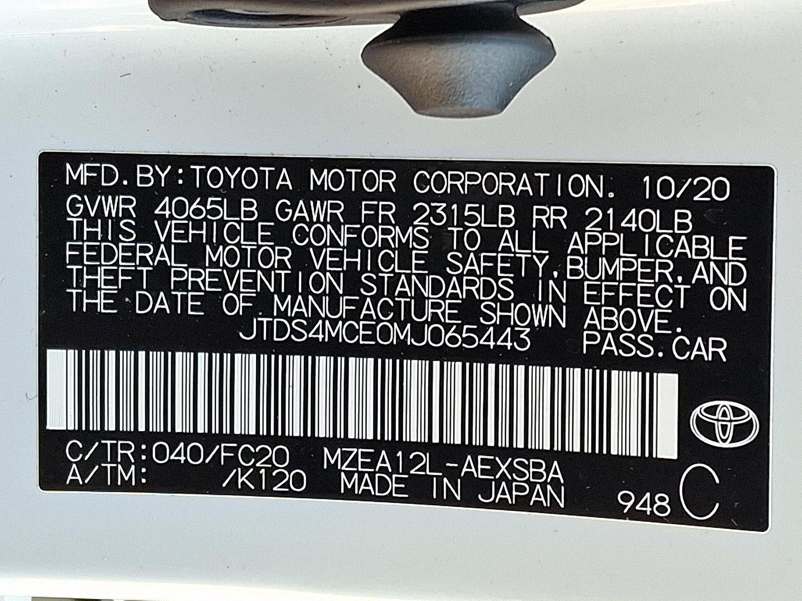 2021 Toyota Corolla SE CVT (Natl)