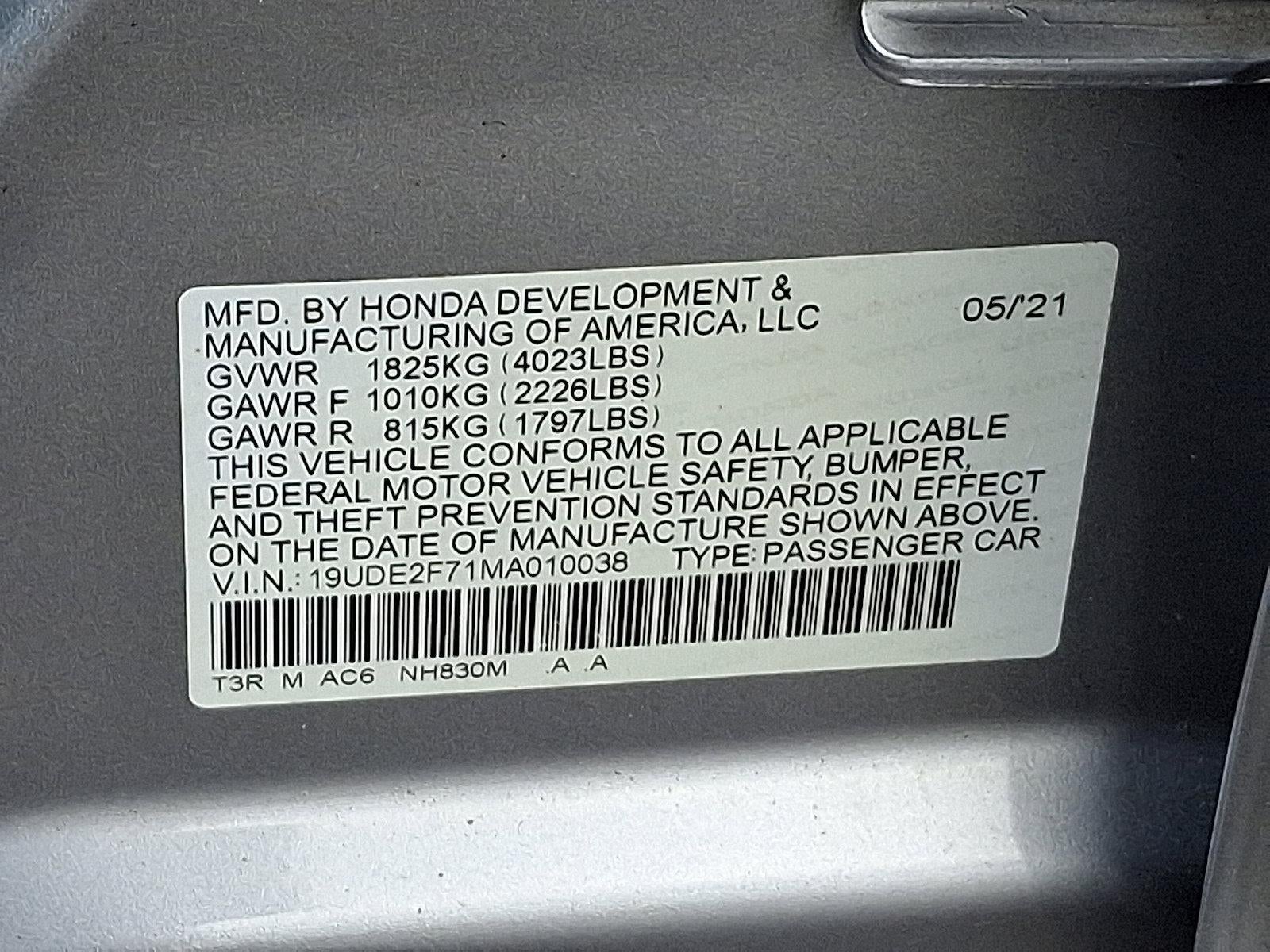 2021 Acura ILX Sedan w/Premium Package