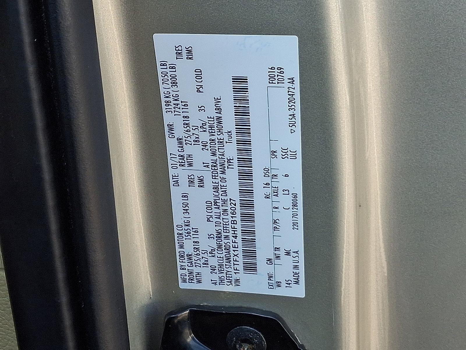 2017 Ford F-150 XL 4WD SuperCab 6.5' Box
