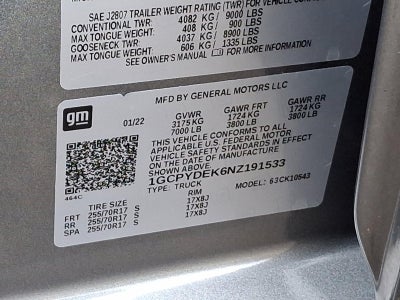 2022 Chevrolet Silverado 1500 LTD Crew Cab Short Box 4-Wheel Drive LT 1LT