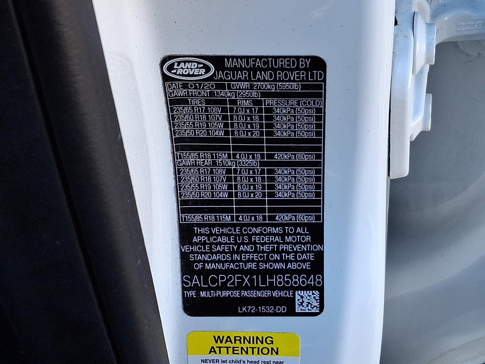 2020 Land Rover Discovery Sport SE 4WD