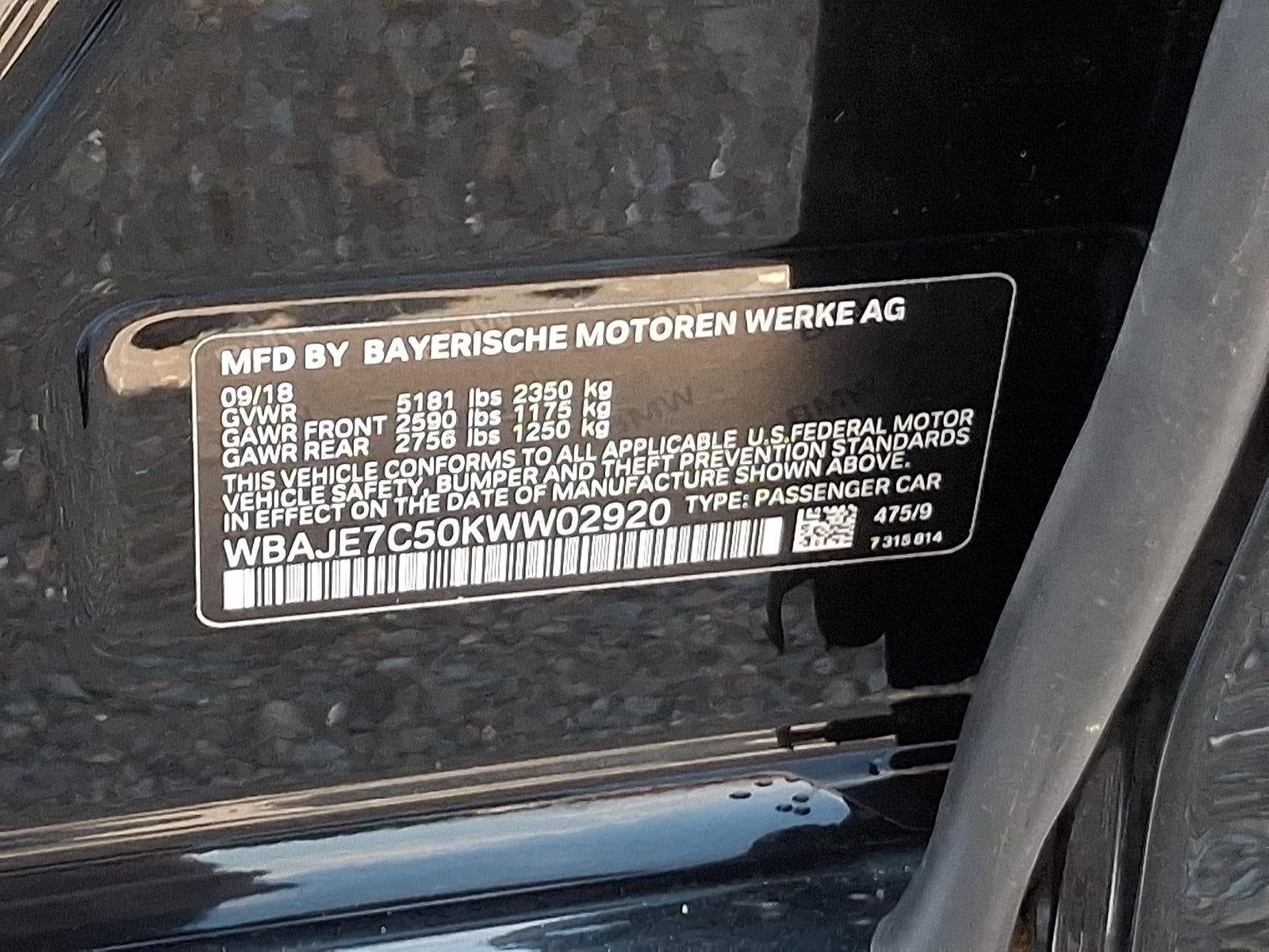 2019 BMW 540i xDrive Sedan