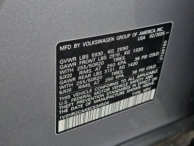 2025 Volkswagen Atlas 2.0T SE w/Technology 4MOTION