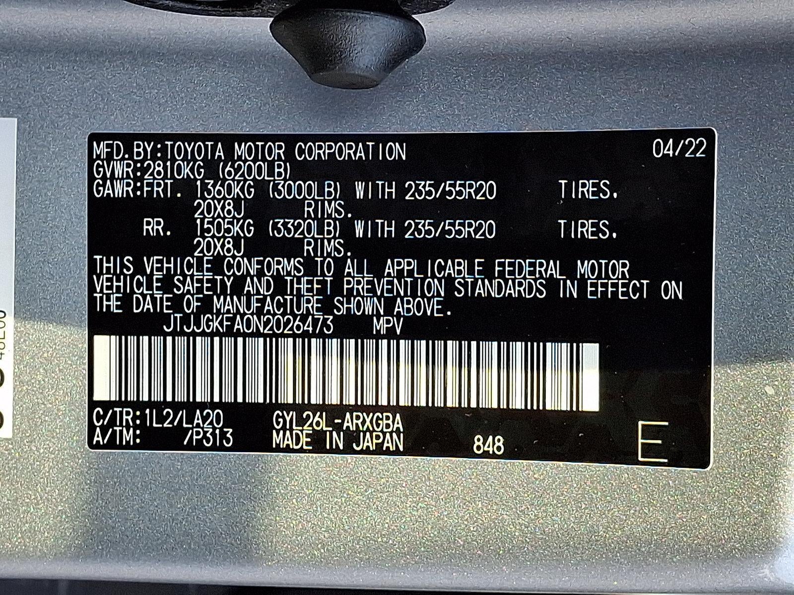 2022 Lexus RX 450h Luxury AWD