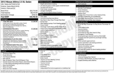 2012 Nissan Altima 4dr Sdn I4 CVT 2.5 SL
