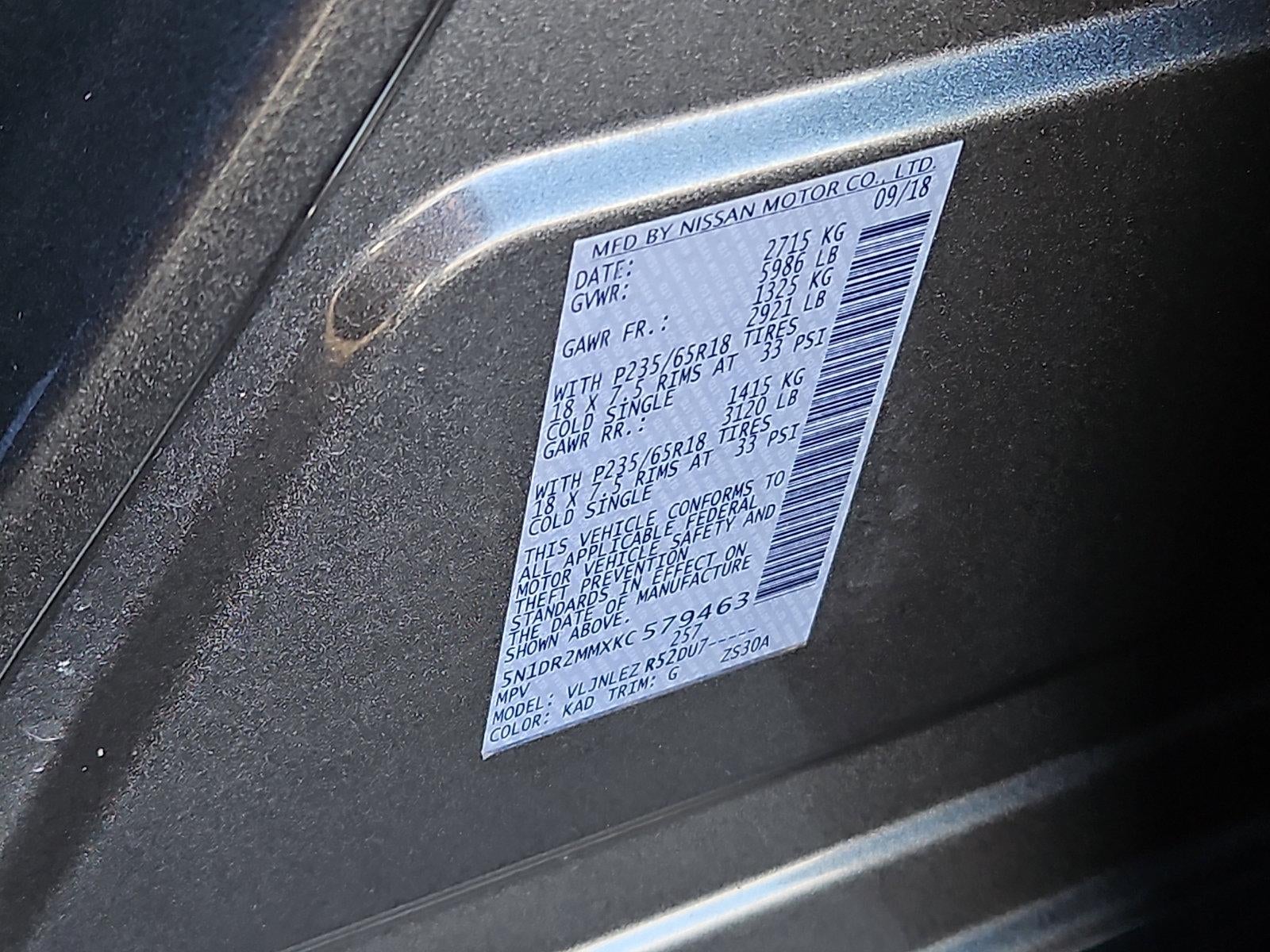 2019 Nissan Pathfinder 4x4 SV