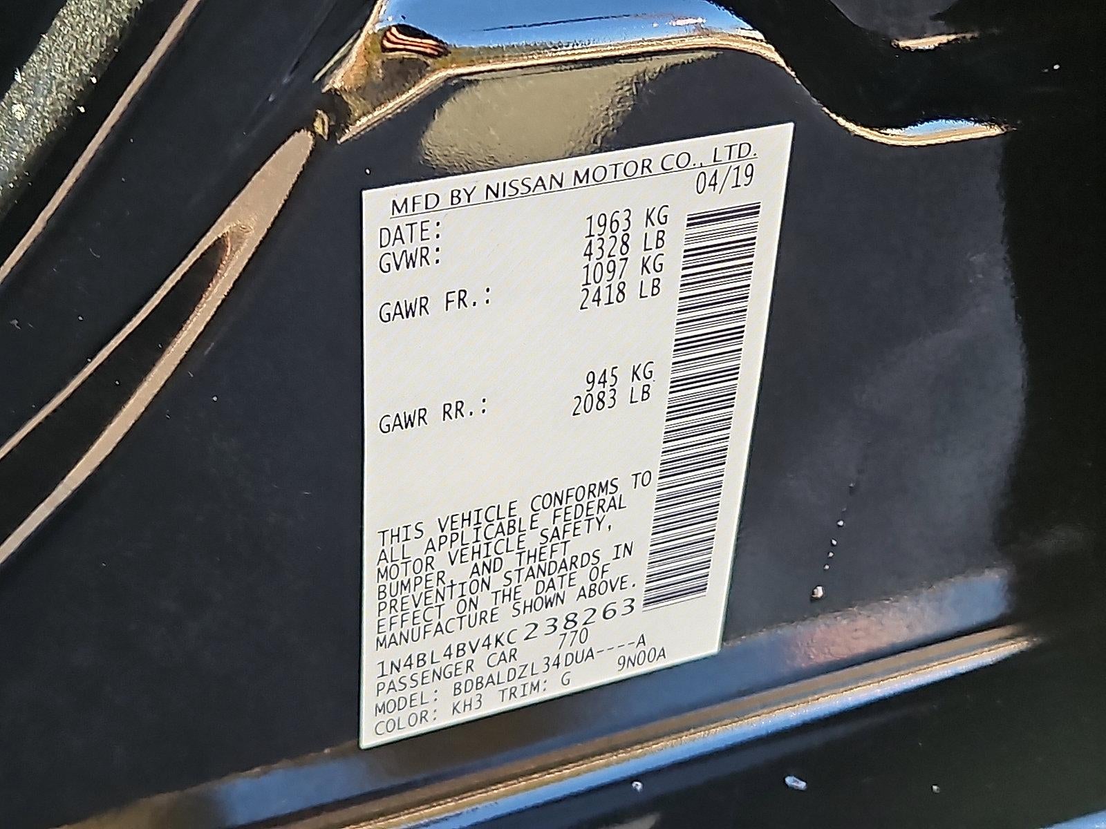 2019 Nissan Altima S