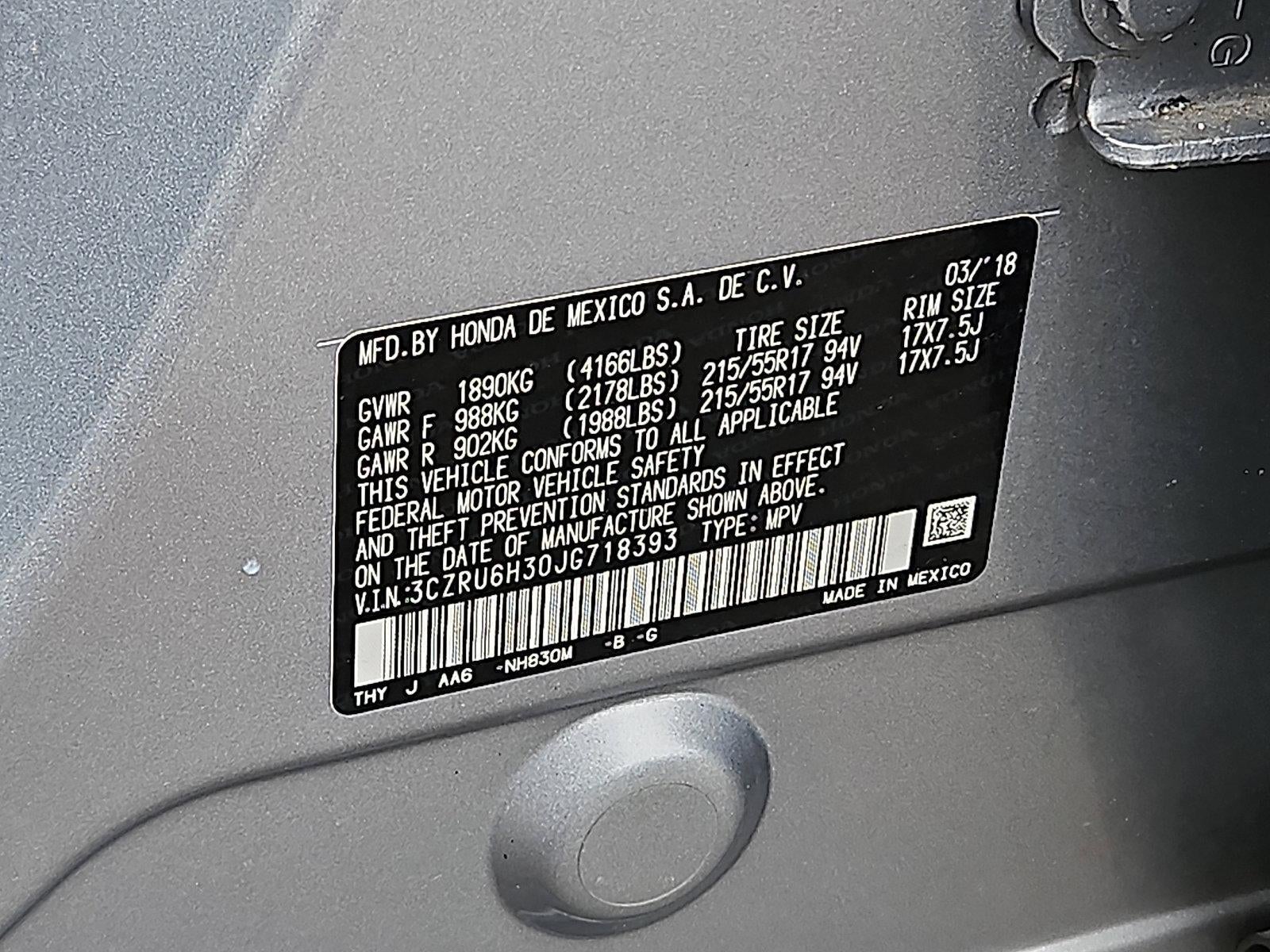 2018 Honda HR-V LX AWD CVT