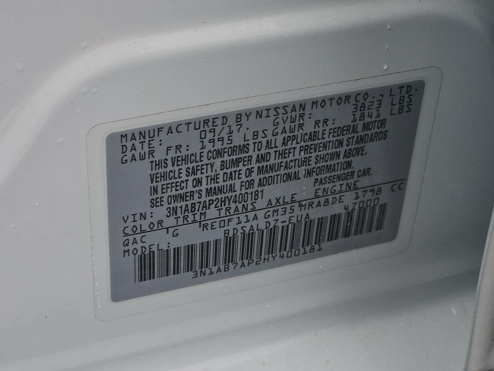 2017 Nissan Sentra SV CVT
