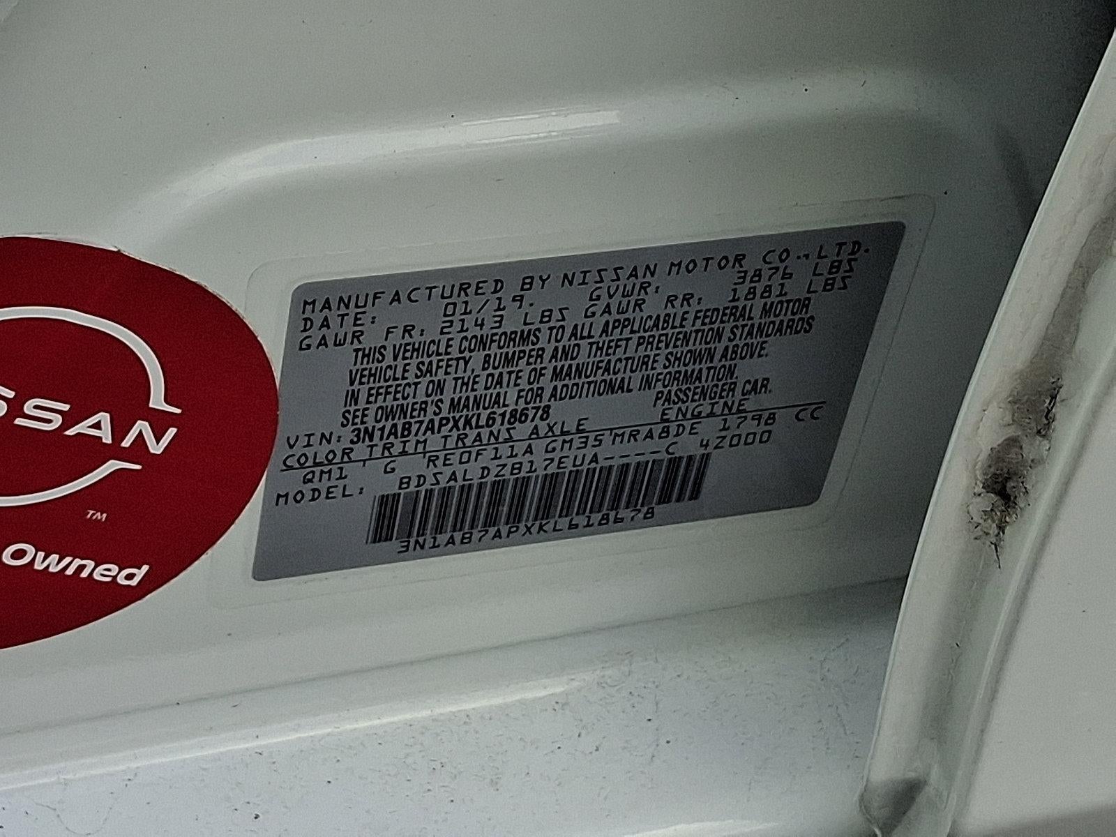 2019 Nissan Sentra SV