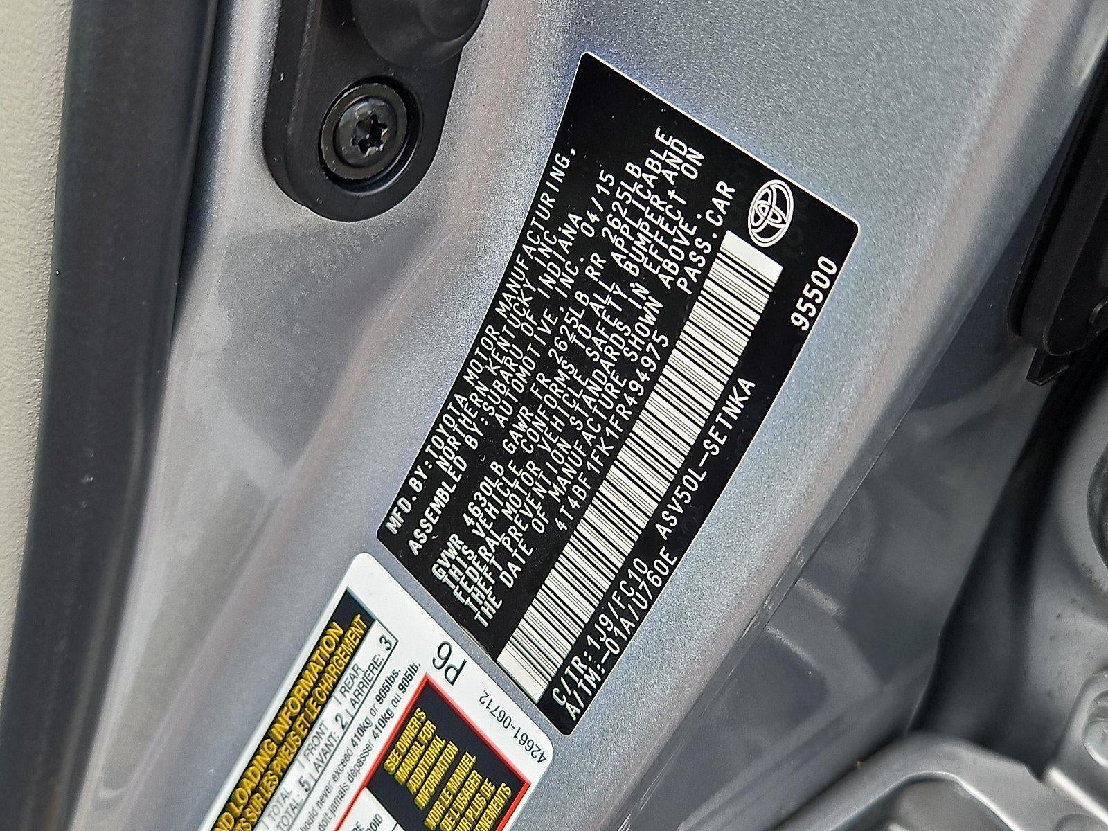 2015 Toyota Camry 4dr Sdn I4 Auto LE (SE)