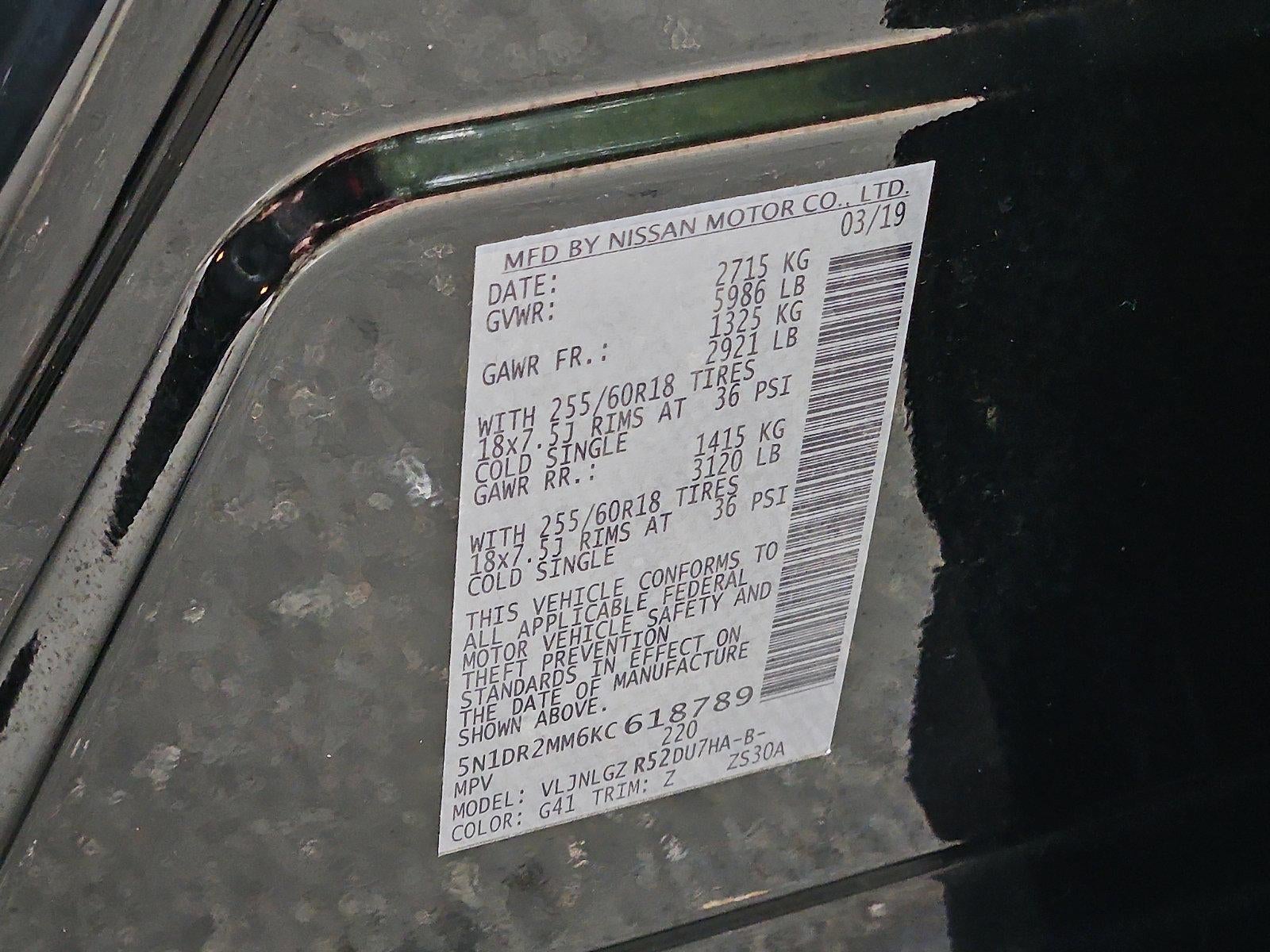 2019 Nissan Pathfinder SL 4WD