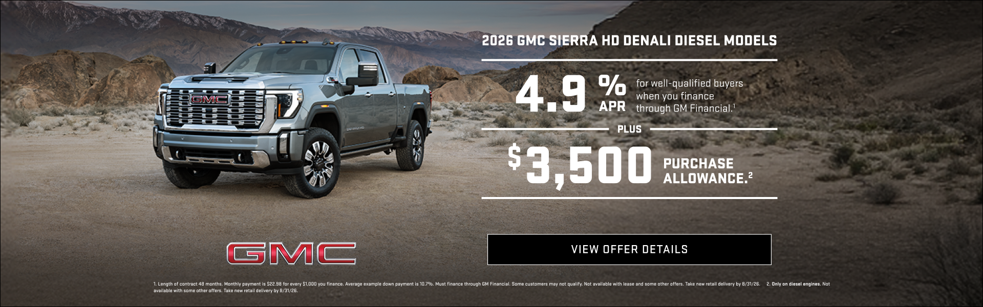 4.9% APR for well-qualified buyers when you finance through GM Financial.1

Plus, $3,500 PURCHASE...
