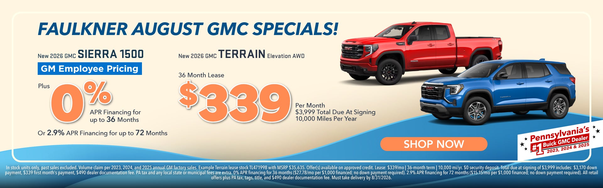 August GMC Specials
