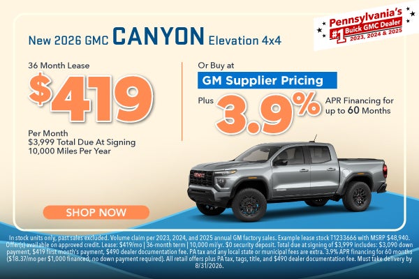 New 2026 GMC Canyon Elevation 4X4