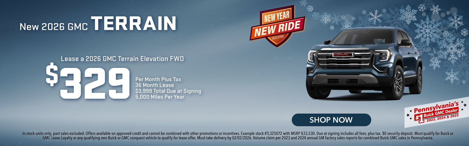 New 2026 GMC Terrain Elevation FWD