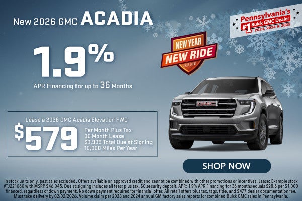New 2026 GMC Acadia