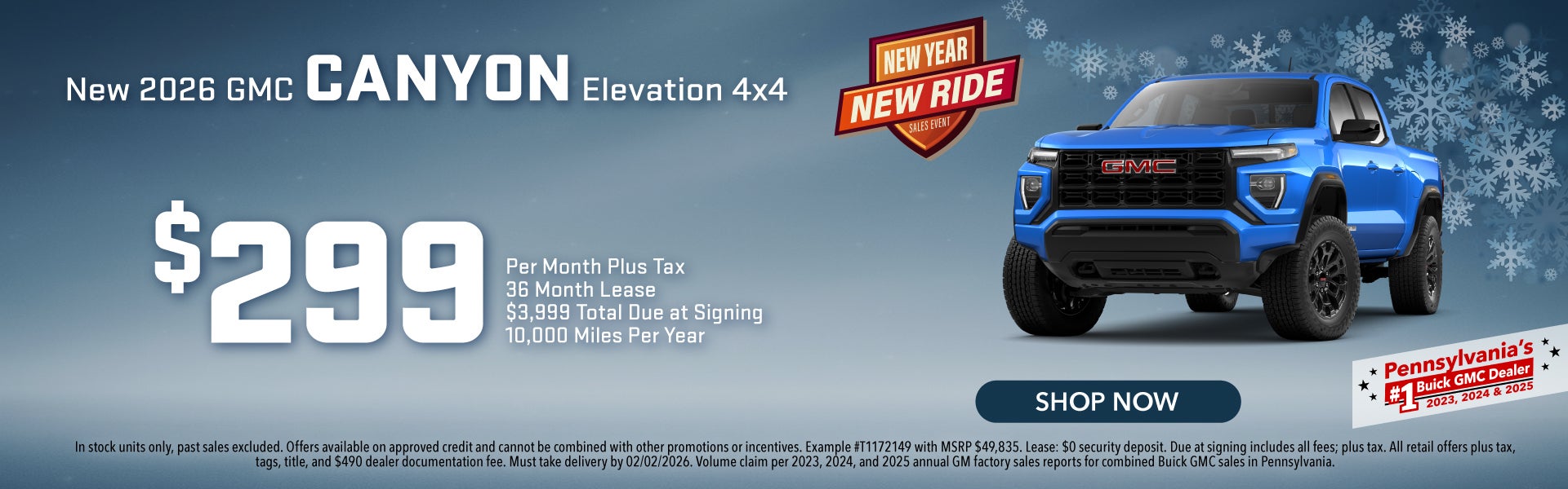 New 2026 GMC Canyon Elevation 4x4