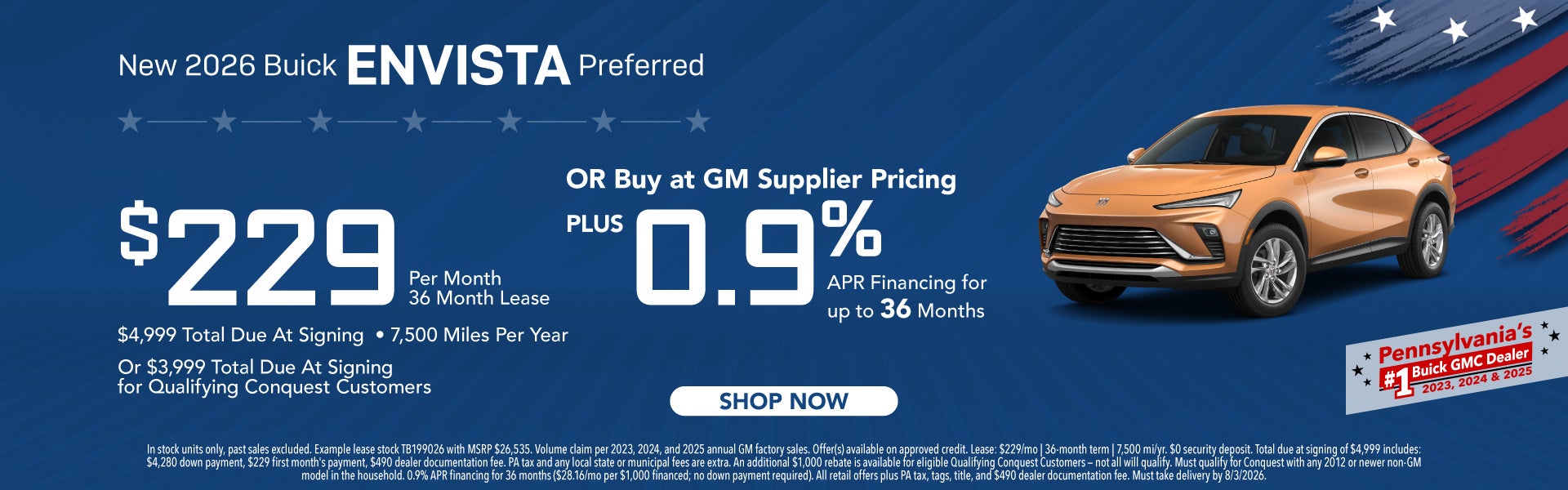 New 2026 Buick Envista Preferred