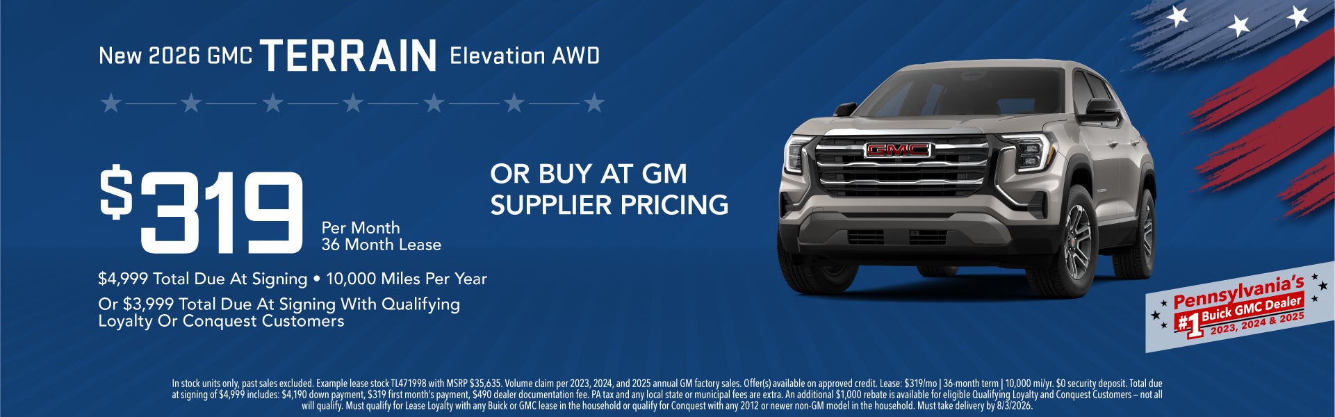 New 2026 GMC Terrain Elevation AWD