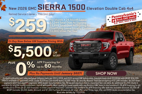 New 2026 GMC Sierra 1500 Elevation